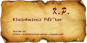 Kleinheincz Péter névjegykártya